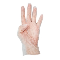 Vinyl Handschuhe gepudert...